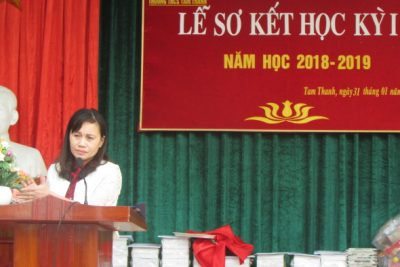 TRƯỜNG THCS TAM THANH LONG TRỌNG TỔ CHỨC LỄ SƠ KẾT HỌC KÌ I NĂM HỌC 2018 – 2019